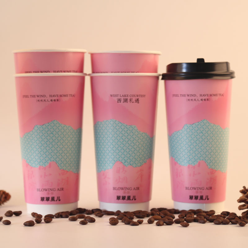 广东300ML奶茶杯定做